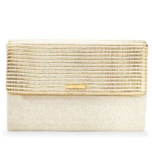 Stella & Dot City Slim Clutch - Gold Stripe